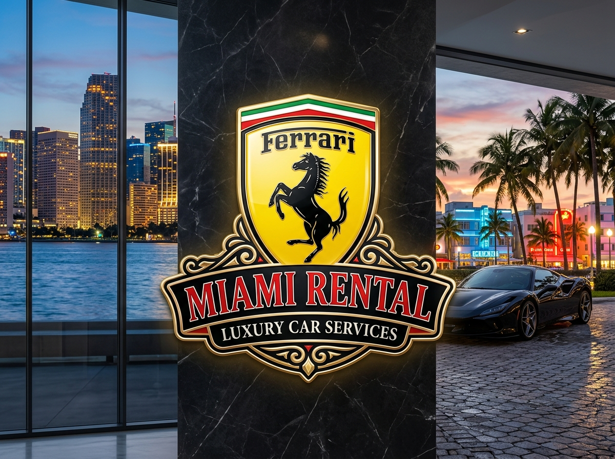 Ferrari prancing horse logo for Miami rental
