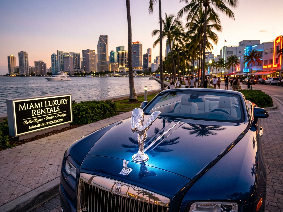 Rolls-Royce Spirit of Ecstasy logo for Miami rental